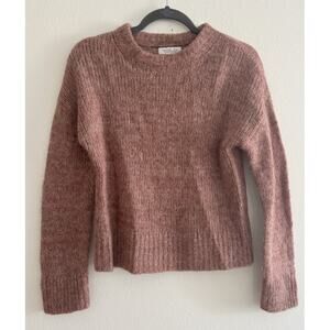 Rachel Zoe Wool Alpaca Blend Dusty Pink Crewneck Sweater XS